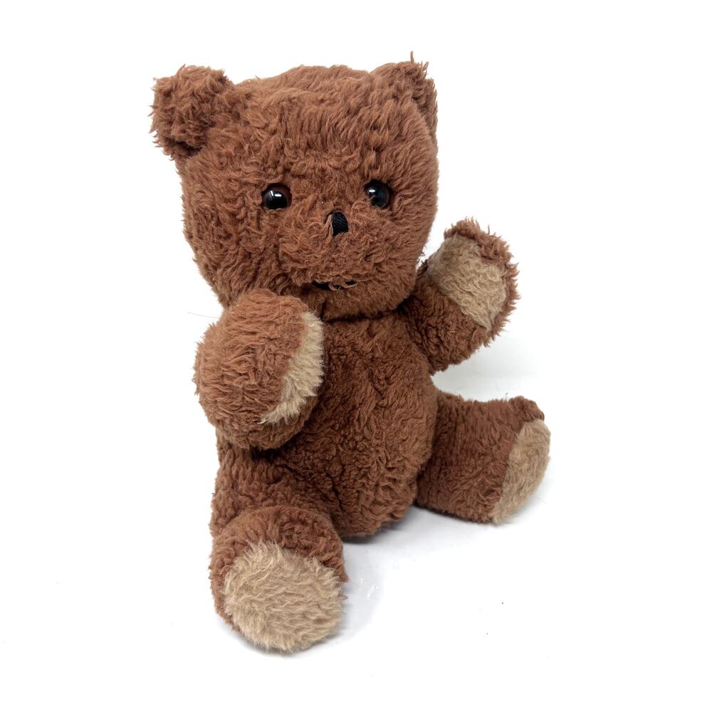 Vintage Eden Teddy Bear Plush‎ Brown Seated 10" Stuffed Lovey Toy
